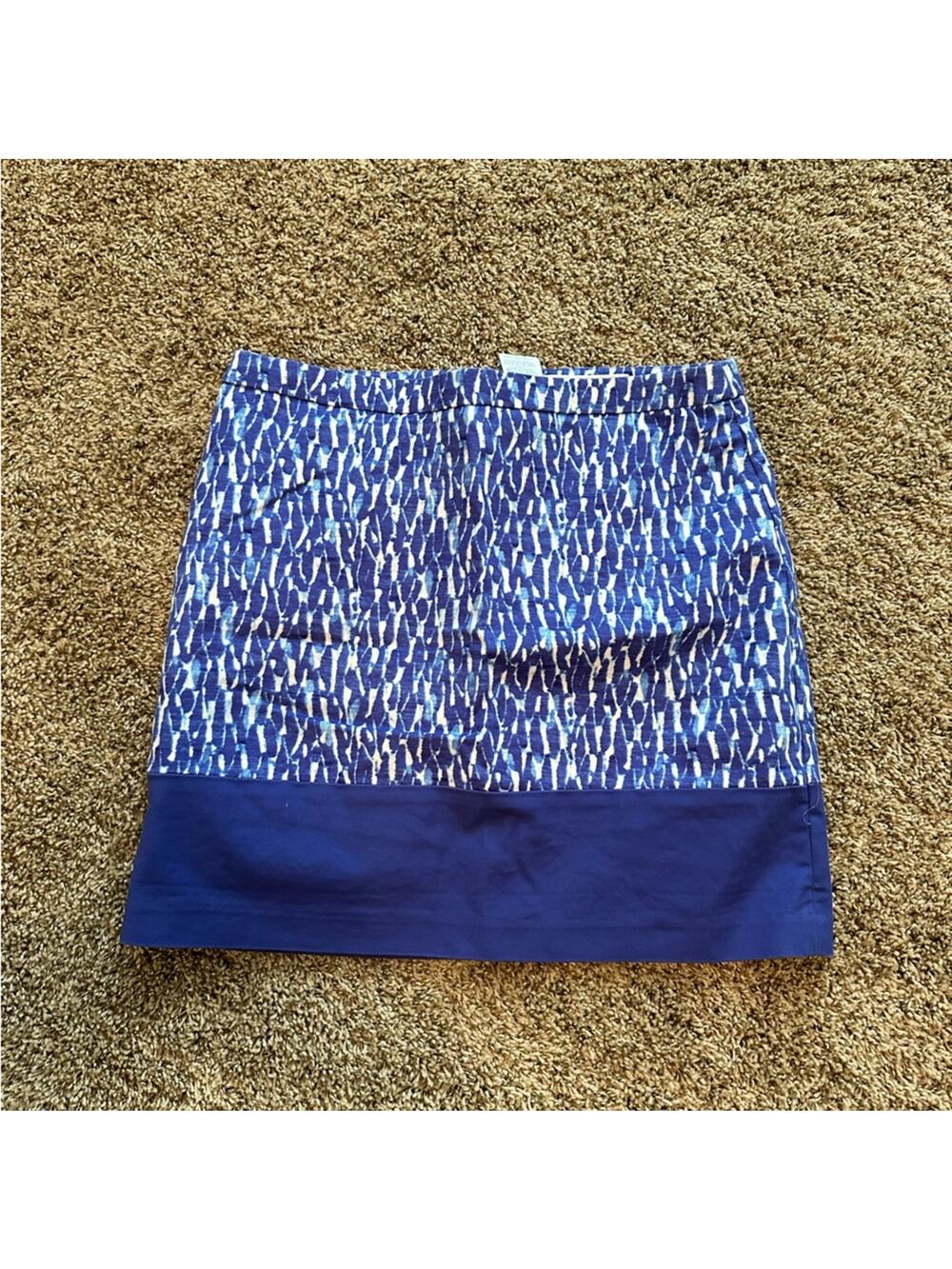 Michael Kors Size 4 Blue Pattern Skirt